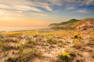 Photo: dunes, bluffs, wildflowers - Sleeping Bear Dunes Lakeshore, Empire, Michigan